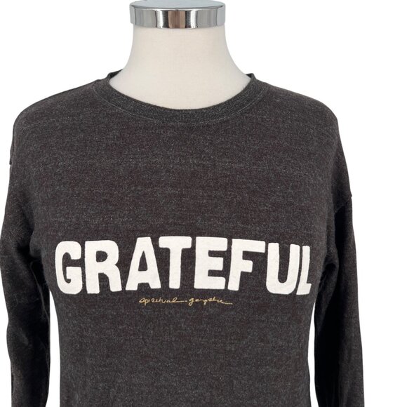 Spiritual Gangster Grateful Pullover Sweatshirt Charcoal Black Size Small - Picture 2 of 10